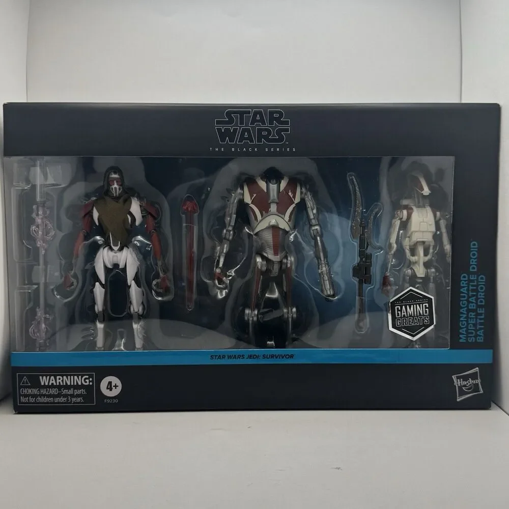 Star Wars Black Series Jedi Survivor MAGNAGUARD & SUPER BATTLE DROID 3 PACK New!